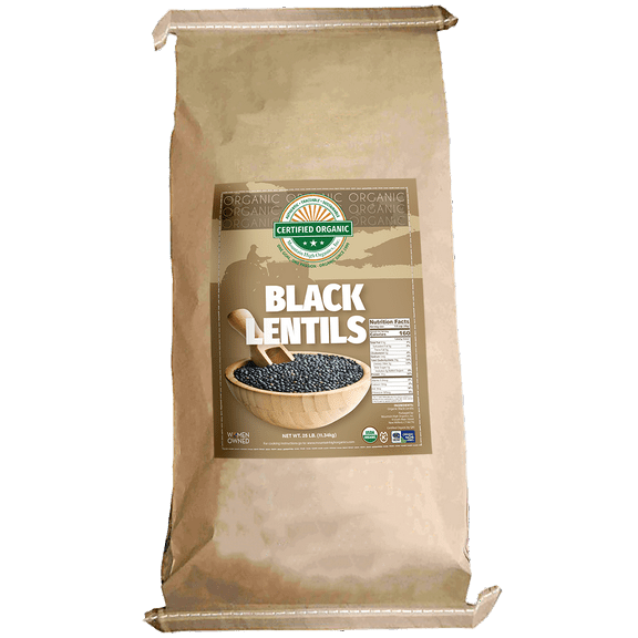 Mountain High Organics - 25 lbs, Certified Organic Black Lentils