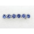 thumbnail image 2 of Faship Gorgeous Blue Rhinestone Crystal Floral Small Hair Barrette Clip, 2 of 5