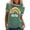 C-Green68, variant on DHFJKG T Shirts For Women Summer Rainbow Letter Print Short Sleeve Casual Tunic Crewneck Loose Fit Tees Versatile Tops