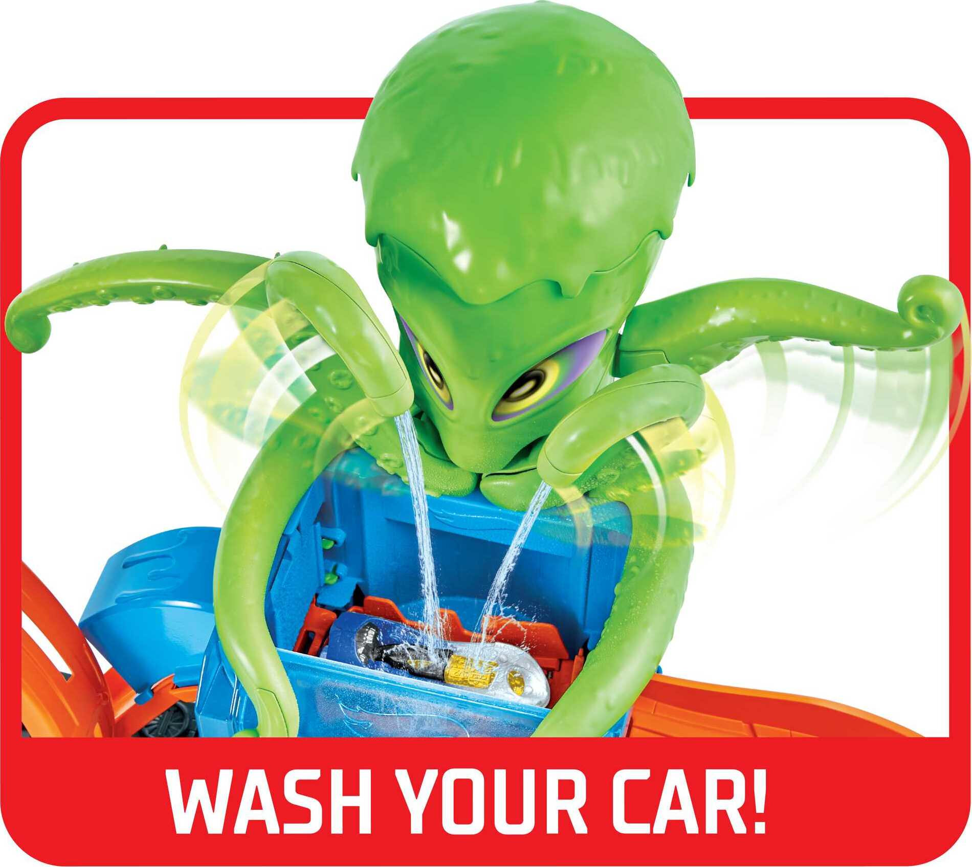 Hot Wheels City Ultimate Octo Car Wash Playset & 1 Color Reveal Toy Car in 1:64 Scale - image 4 of 7