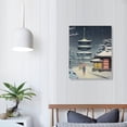 thumbnail image 3 of Nawypu Snow At Nezu Shrine - Tsuchiya Koitsu Print Ukiyoe Edo Period Japanese Wall Art, Gallery Wrapped Canvas Print, 3 of 4