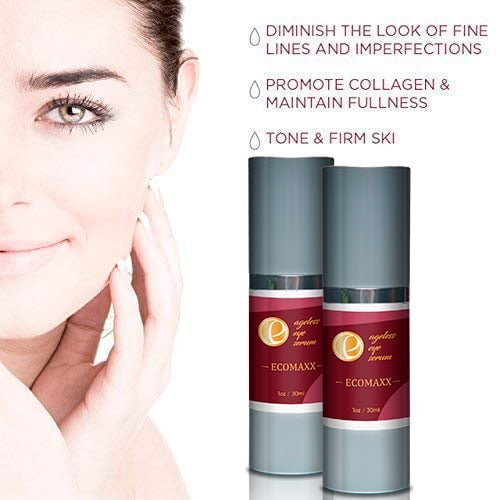 Ecomaxx Ageless Eye Serum - Anti Aging Serum to Minimize Wrinkles and Lines - Reduce Dark Circles and Puffiness Around Eyes -  30ml