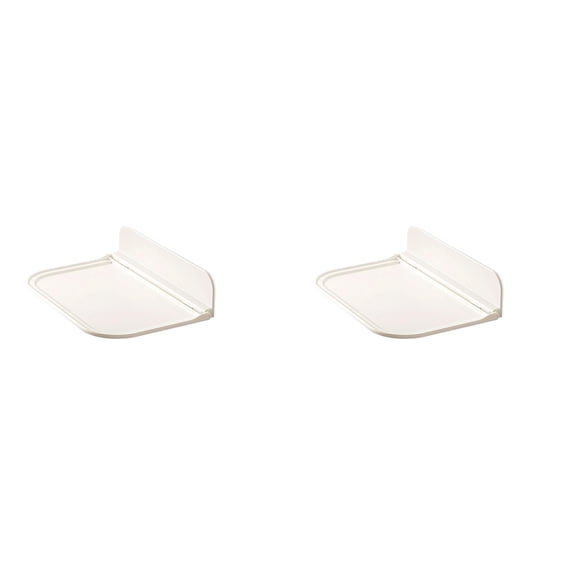 Foldable Floating Shelf Stick on Wall No Drill Installation Wall Mount Shelf Space Saving Organizer for Bathroom Kitchen Bedroom Any Place Extra Storage Needed