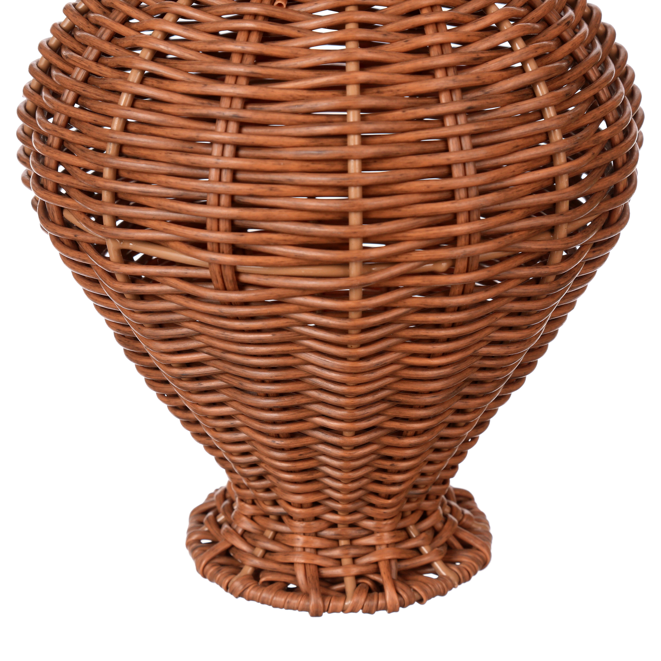 Better Homes & Gardens Woven Faux Rattan Vase, 10 In, Brown photo 6
