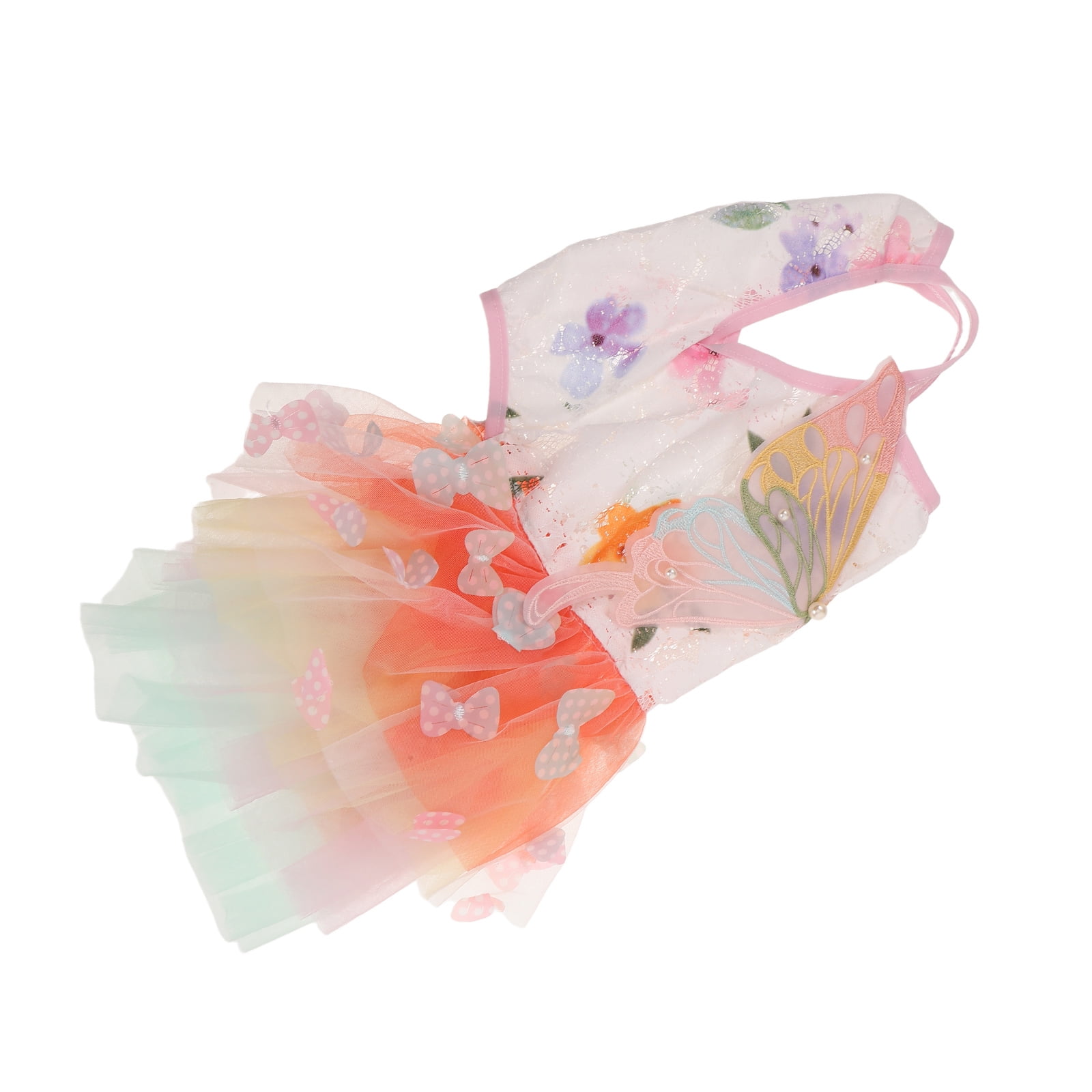 BESTYASH Dog Princess Costume with Butterfly Wings Easy to Wear Pet Dress Comfortable and Machine Washable Outfit for Small Dogs