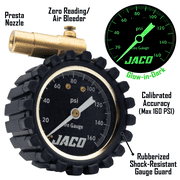JACO RDX-160 Presta Tire Pressure Gauge for Bikes (Max 160 PSI)