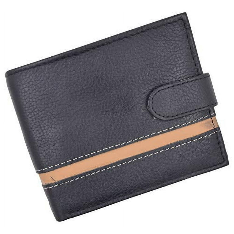 Bifold Men's Wallet Premium Leather Hipster Credit Card ID