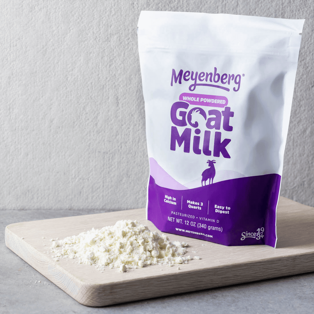 (2 pack) Meyenberg Whole Powdered Goat Milk, Plain, 12 oz (340g)