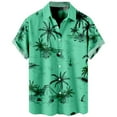 thumbnail image 1 of Camisas Hombre Camiseta de hombre informal con diseño de moda superior con estampado de calle al libre con estampado 3d de árbol de (Green, XXS), 1 of 4