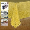 thumbnail image 2 of 10 Pack - Clear Rectangle Table Covering - Plastic Disposable Tablecloth for Extra Large Tables Protect Against Spills, For Party & Holiday Celebration, Each Measures 68'' x 160", 2 of 6