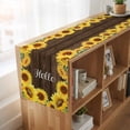 thumbnail image 6 of Table Runners 72 Inches Long Dress Scarves, Sunflowers Farmhouse Kitchen/Dining Table Runner, Coffee Tablerunners, Yellow Summer Botanical Elegant Flowers Wooden 13x72 Inch, 6 of 9