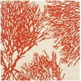 thumbnail image 2 of SAFAVIEH Bella Pascal Floral Coral Wool Area Rug, Beige/Terracotta, 7' x 7' Square, 2 of 8