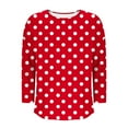 thumbnail image 5 of Samickarr Polka Dot Sweatshirt for Women Long Sleeve Crew Neck Casual Shirt Oversized Fall Fashion Loose Pullover, 5 of 5
