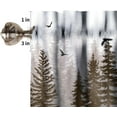 thumbnail image 6 of Misty Forest Valance Curtain, Rustic Farmhouse Pine Tree Landscape Country Woodland Deer Print Blackout Short Window Drape for Kitchen Living Room Bedroom, 54x18inch, 6 of 6