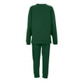thumbnail image 4 of 2DXuixsh Ensemble Décontracté pour Femmes avec Imprimé Pissenlit Papillon Col Rond Manches Longues Pantalon Long pour Automne Hiver Vert Taille P, 4 of 4