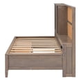 thumbnail image 6 of Twin Size Lounge Daybed with Storage Shelves and Cork Board, Versatile Wood Sofa Bed Frame with USB Ports and 3 Drawers, Sturdy Slats Support, Space-Saving (Antique Wood Color), 6 of 7