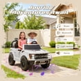 thumbnail image 5 of iYofe 24V 2 Seater Licensed Ford F-150 Raptor Powered Ride-On Truck with Remote & Safety Belt, White, 5 of 9