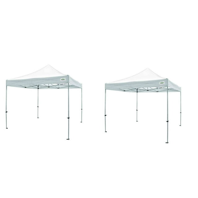 Caravan Canopy Auvent Instantané Portatif en Acier TitanShade 10 x 10, Blanc (Lot de 2)