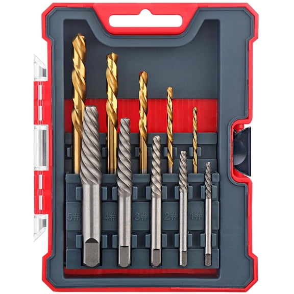 Hi-Spec 10pc Screw Extractor & HSS Drill Bit Set, Easy Out for Stripped Screws & Bolts