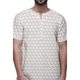 thumbnail image 4 of Atasi Indian Fashion Clothing Men Short Kurta Printed Shirt Ethnic Kurtas, 4 of 5