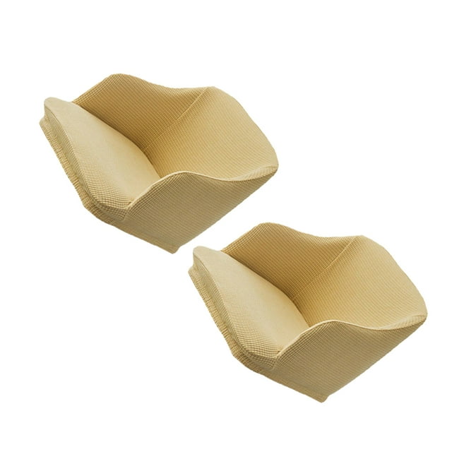 Youkk 2pieces Versatile Armchair Cover For Various Settings Easy And Stylish Quick Installation Polyester Stretchy Chair Cover cream-coloured 1Set