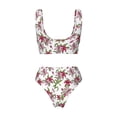 thumbnail image 6 of Rocae Lilies Flowers for Bikini Set for Women Two Piece Sexy High Swimsuits Split Crossover Bikini X-Large, 6 of 9