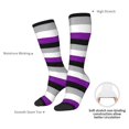 thumbnail image 5 of Women's Knee High Socks Asexuality Pride Flag Outdoor Casual Tube Socks, 5 of 7