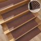thumbnail image 5 of Alfombra de escalera de lino de imitación autoadhesiva para el hogar alfombrilla de piso de madera maciza silenciosa, 5 of 8