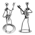 thumbnail image 4 of Rupoun Iron Musician Player Collectible Figurine Ornament, Guitar Player Decorative Knick-Knack Art Decor for Home Office Desk, Business Birthday Gift, 7.1 Inches / 18 cm, Black, 4 of 9