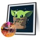 thumbnail image 2 of Cuadros Decorativos 5D DIY dibujos animados Yoda diamante imagen resina arte completo redondo Rhinestone pintura Likrtyny embutido en tela, 2 of 9