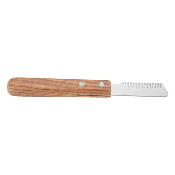 Professional Stripping Knife Stainless Steel Non Slip Dog Grooming Comb Coat Stripping Knife With Wooden Handle Right Handed Safe Durable Grooming Tool Deshedding Brush For Dogs Walmart