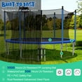 thumbnail image 4 of GVN Trampoline, Outdoor Recreational Trampolines,Outdoor Recreational Trampoline with Ladder and Enclosure Net-12 ft, 4 of 8