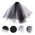 thumbnail image 2 of Velo de novia vintage Velo de cosplay de Halloween de malla multicapa esponjoso Negro, 2 of 7