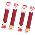 thumbnail image 4 of 4pcs Christmas Refrigerator Door Handle Covers Microwave Oven Dishwasher Kitchen Appliances Covers Door Handle Linen Cloth Protector, 4 of 7