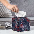 thumbnail image 6 of Lsque Cool Red Off-Road Vehicle Printed Tissue Box Cover Holder, Facial Paper Organizer Dispenser,Square with Bottom Belt, PVC Leather Decorative Organizer, 6 of 8