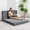 Gray, variant on Full-Size Tri-Fold Corduroy Sofa Bed – 6” Tufted Folding Mattress, Convertible Sleeper Couch for Bedroom, RV, or Camping, Black