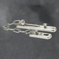 thumbnail image 4 of Chain Door Lock Stainless Steel Straight Chain Security Door Chain Guard Latch Lock for Home Hotel (Silver), 4 of 8