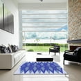 thumbnail image 7 of Ahgly Company Machine Washable Indoor Round Transitional Denim Blue Area Rugs, 5' Round, 7 of 7
