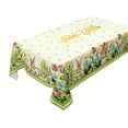 thumbnail image 2 of All-Season Waterproof Easter Tablecloth with Cute Rabbit Design, Bunny Egg Floral Print Table Cover for Indoor Outdoor Dining, Easter Party & Spring Home Decor, 2 of 5