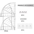 thumbnail image 2 of 2 Tier Triangular Shower Caddy Shelf Bathroom Corner Bath Rack Non-drilling, 2 of 6