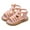 Pink, variant on Pink Girls Casual High-Top Sandals With Ornamental Details, Anti-Skid Outsole For Security, Ideal For Summer Wear, Supportive For Growing Feet