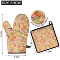 thumbnail image 6 of Pioneer Flower Floral Print Pattern 2-Pack Oven Mitts Set, Heat Resistant Kitchen Gloves, 7.7" X 12", 6 of 6
