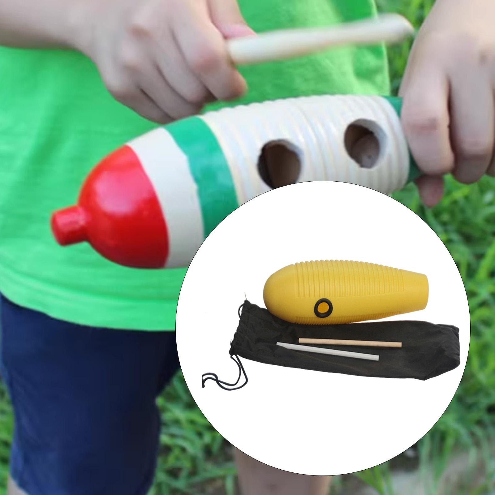 Fish Guiro Shaker Instrument Educational Tool Durable Plastic Develops Rhythm for Kindergarten and Family Use