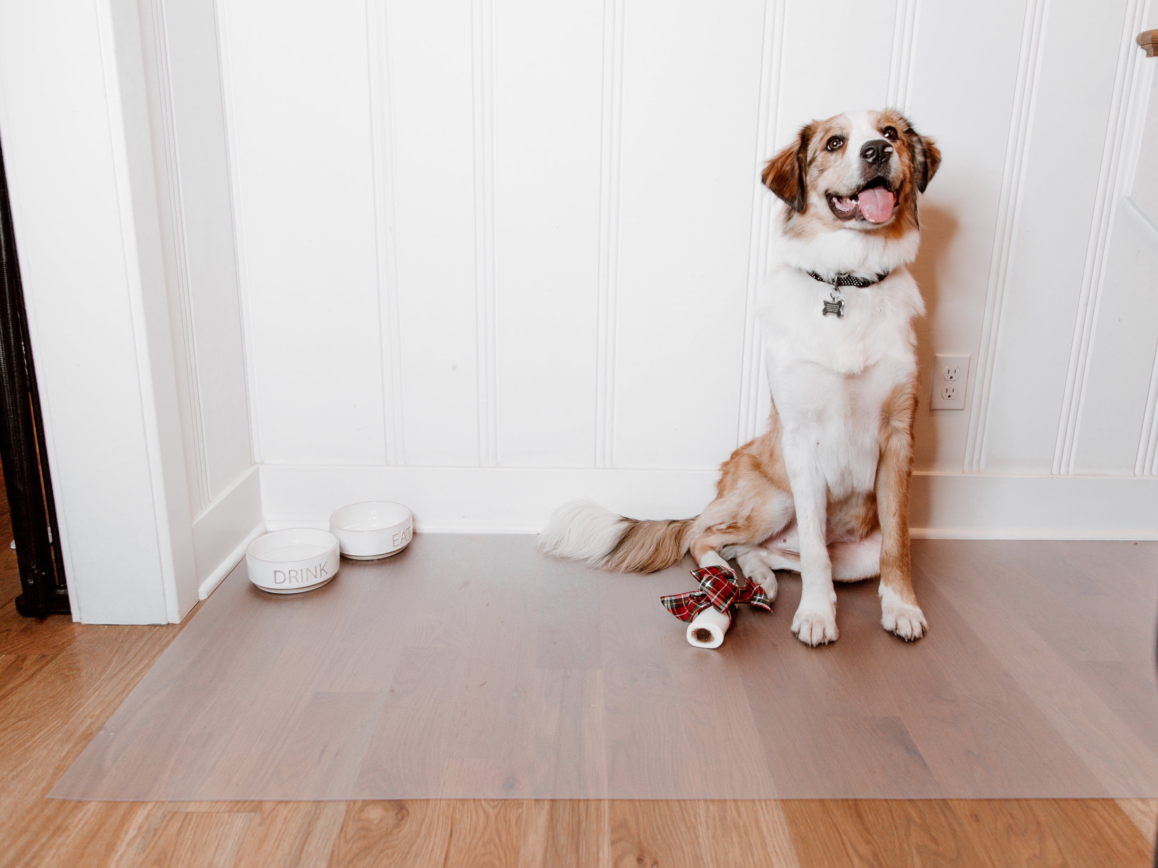 G-Floor 5' x 10' Polyvinyl Ceramic Pet Friendly Carpet Protector - Clear