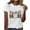 White, variant on WREESH Crew Neck Baseball Mom T-Shirt Women's Fashion Graphic Print Summer Top Pink