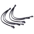 thumbnail image 1 of Cable de 4 pines 1 a 3 Extensión PWM Formas de ventilador Splitter Manga Negro, 1 of 6