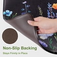 thumbnail image 4 of Kitchen Rugs Floral Anti-Fatigue Kitchen Mats for Floor Flowers Waterproof Non-Slip Kitchen Rugs and Mats, Cushioned Standing Floor Mats for Home/Office, 18''''x30''''+18''''x48'''', Black, 4 of 6