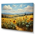 thumbnail image 2 of Designart "French Sunflower landscapes Country Charm I" Floral Canvas Art Print, 2 of 5
