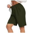 thumbnail image 3 of Trendfront Women's Elastic Tie Waist Athletic Shorts with Pockets Casual Gym Fitness Workout Activewear Bottoms for Women, 3 of 5