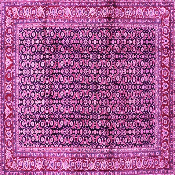 Ahgly Company Indoor Square Persian Pink Traditional Area Rugs, 8' Square